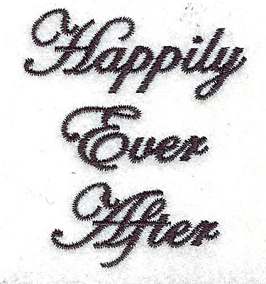 Embroidery Design: Happily Ever After text 2.14w X 2.50h