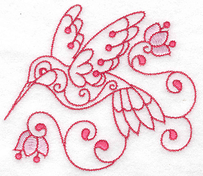 Embroidery Design: Hummingbird B large 4.97w X 4.30h