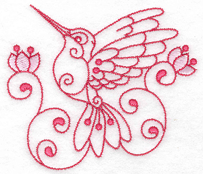 Embroidery Design: Hummingbird C large 4.95w X 4.35h