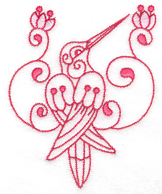 Embroidery Design: Hummingbird E large 4.02w X 4.97h