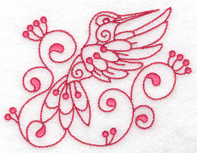 Embroidery Design: Hummingbird G large 4.97w X 3.87h
