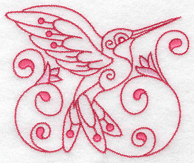 Embroidery Design: Hummingbird H large 4.97w X 4.11h
