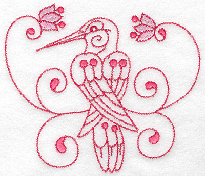 Embroidery Design: Hummingbird A extra large 7.02w X 6.15h