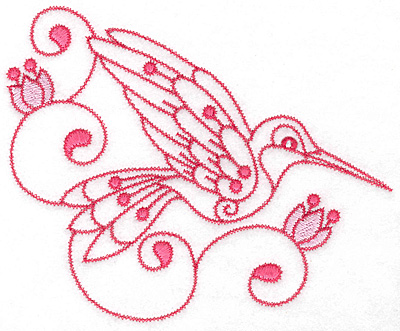 Embroidery Design: Hummingbird I extra large  7.02w X 5.68h