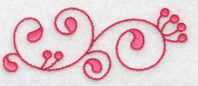 Embroidery Design: Horizontal swirls 3.67w X 1.45h