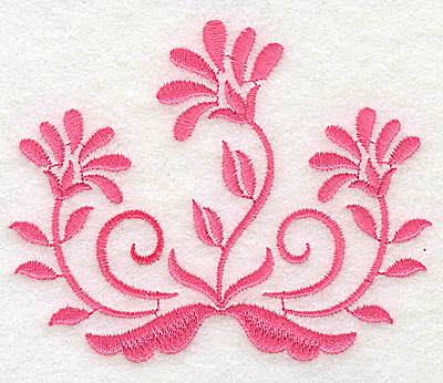 Embroidery Design: Floral design A partial 3.85w X 3.11h
