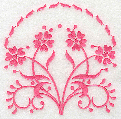Embroidery Design: Floral design B small 3.89w X 3.86h