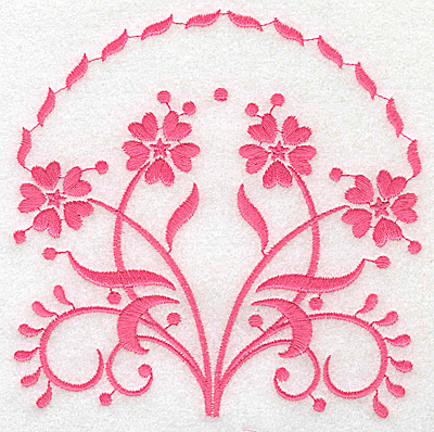 Embroidery Design: Floral design B large 4.97w X 4.94h