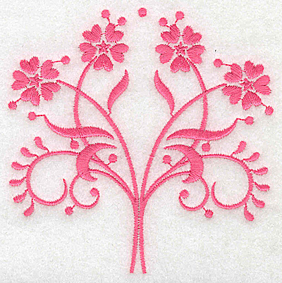 Embroidery Design: Floral design B partial 3.88w X 3.86h