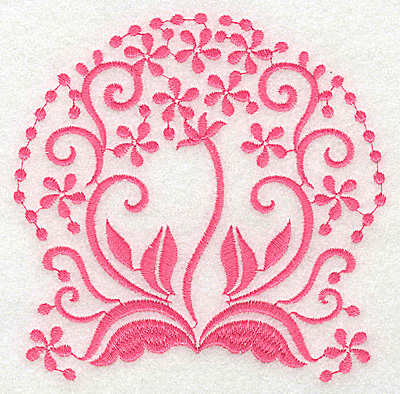 Embroidery Design: Floral design C large 4.95w X 4.91h