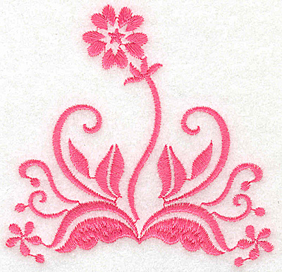 Embroidery Design: Floral design C partial 3.88w X 3.78h