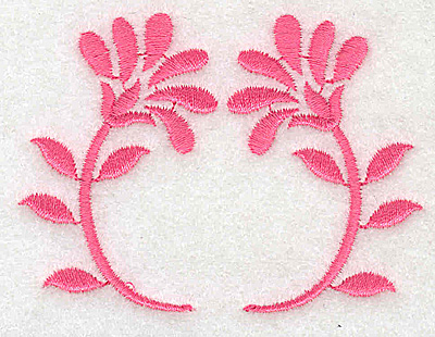 Embroidery Design: Floral design D partial 3.01w X 2.23h