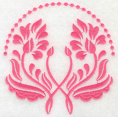 Embroidery Design: Floral design E large 4.93w X 4.97h