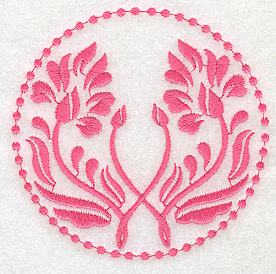 Embroidery Design: Floral design E partial 3.85w X 3.80h