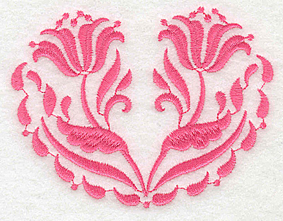 Embroidery Design: Floral design F partial 3.89w X 2.94h