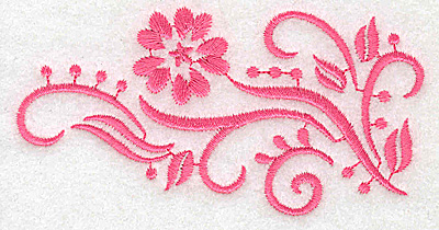 Embroidery Design: Floral design I partial 3.88w X 1.99h