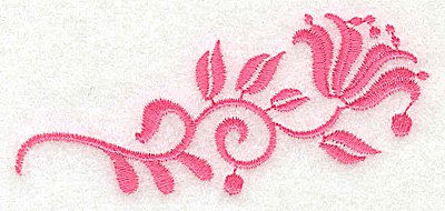 Embroidery Design: Floral design J partial 3.50w X 1.53h