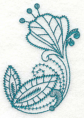 Embroidery Design: Stylized flower 2.67w X 3.87h