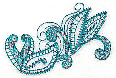 Embroidery Design: Leaf swirls  3.76w X 2.53h
