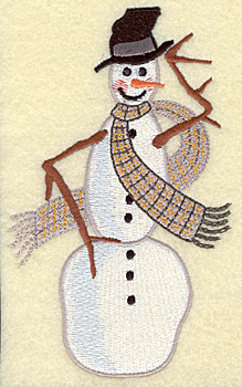 Embroidery Design: Snowman tall (large) 3.93w X 6.50h