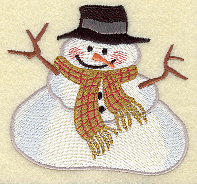 Embroidery Design: Snowman chubby (large) 4.09w X 3.84h