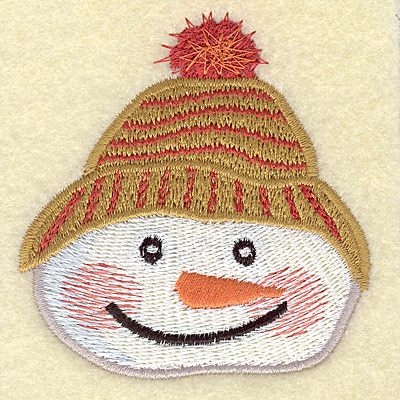 Embroidery Design: Snowman head C large 2.83w X 2.99h