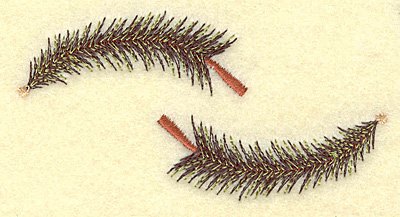 Embroidery Design: Pine tree duo 3.76w X 1.99h