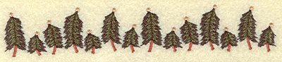 Embroidery Design: Christmas tree border 6.94w X 1.20h