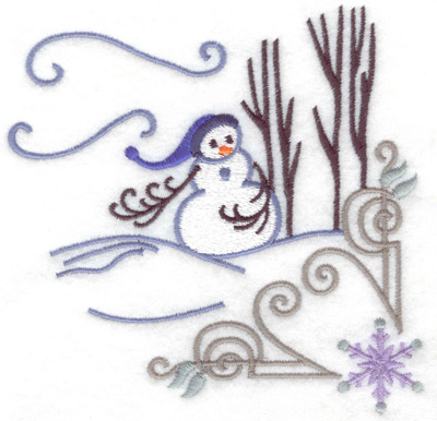 Embroidery Design: Snowman 2 large 4.99w X 4.98h