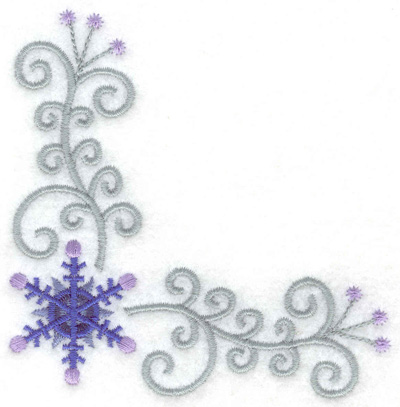 Embroidery Design: Swirls and snowflake 3.77w X 3.81h