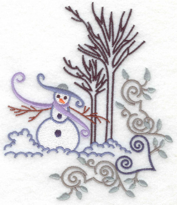 Embroidery Design: Snowman 4 large 5.72w X 4.87h