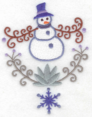 Embroidery Design: Snowman 6 large 3.82w X 4.98h
