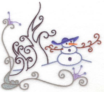 Embroidery Design: Snowman 9 large  5.57w X 4.94h