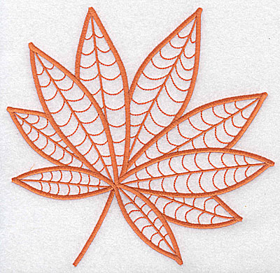 Embroidery Design: Leaf 2 large 7.06w X 6.92h