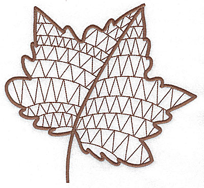 Embroidery Design: Leaf 4 large 7.07w X 6.66h