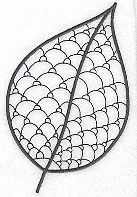 Embroidery Design: Leaf 5 large 4.63w X 7.05h