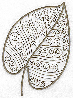 Embroidery Design: Leaf 8 large 5.05w X 7.06h