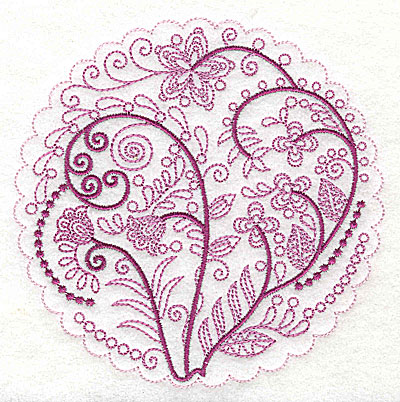 Embroidery Design: Whimsical Flowers A large 4.98w X 4.97h