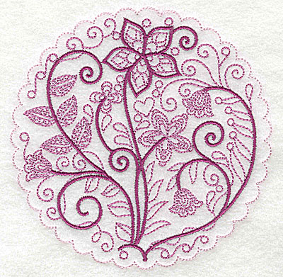 Embroidery Design: Whimsical Flowers C large 4.98w X 4.97h