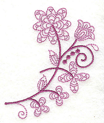 Embroidery Design: Whimsical Flower 1 2.97w X 3.47h