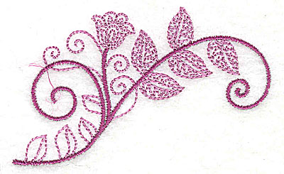 Embroidery Design: Whimsical Flower 2 3.52w X 2.15h