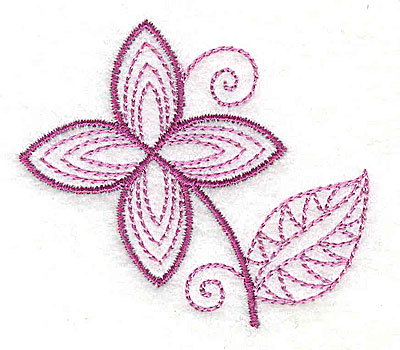 Embroidery Design: Whimsical Flower 3 2.51w X 2.30h