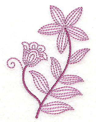 Embroidery Design: Whimsical Flower 4 2.25w X 3.03h