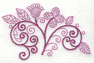 Embroidery Design: Whimsical Flower 5 3.54w X 2.20h
