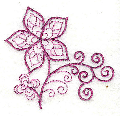 Embroidery Design: Whimsical Flower 6 3.03w X 2.87h