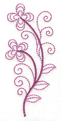 Embroidery Design: Whimsical Flower 10 1.61w X 3.52h