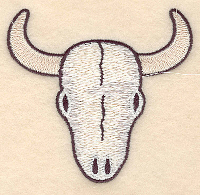 Embroidery Design: Longhorn skull  3.85w X 3.61h