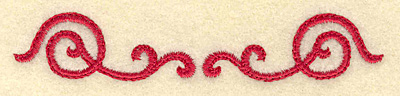 Embroidery Design: Swirls 3.89w X 0.70h