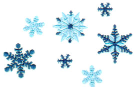 Embroidery Design: Seven Snowflakes3.60" x 2.40"