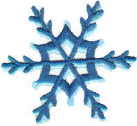 Embroidery Design: Single Snowflake 22.74" x 2.52"